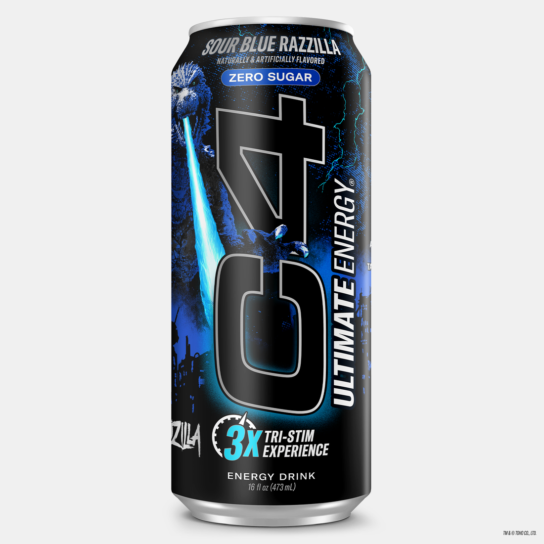 C4 Ultimate Energy Carbonated x Godzilla – Energy drink