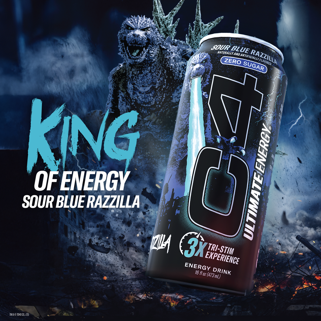 C4 Ultimate Energy Carbonated x Godzilla