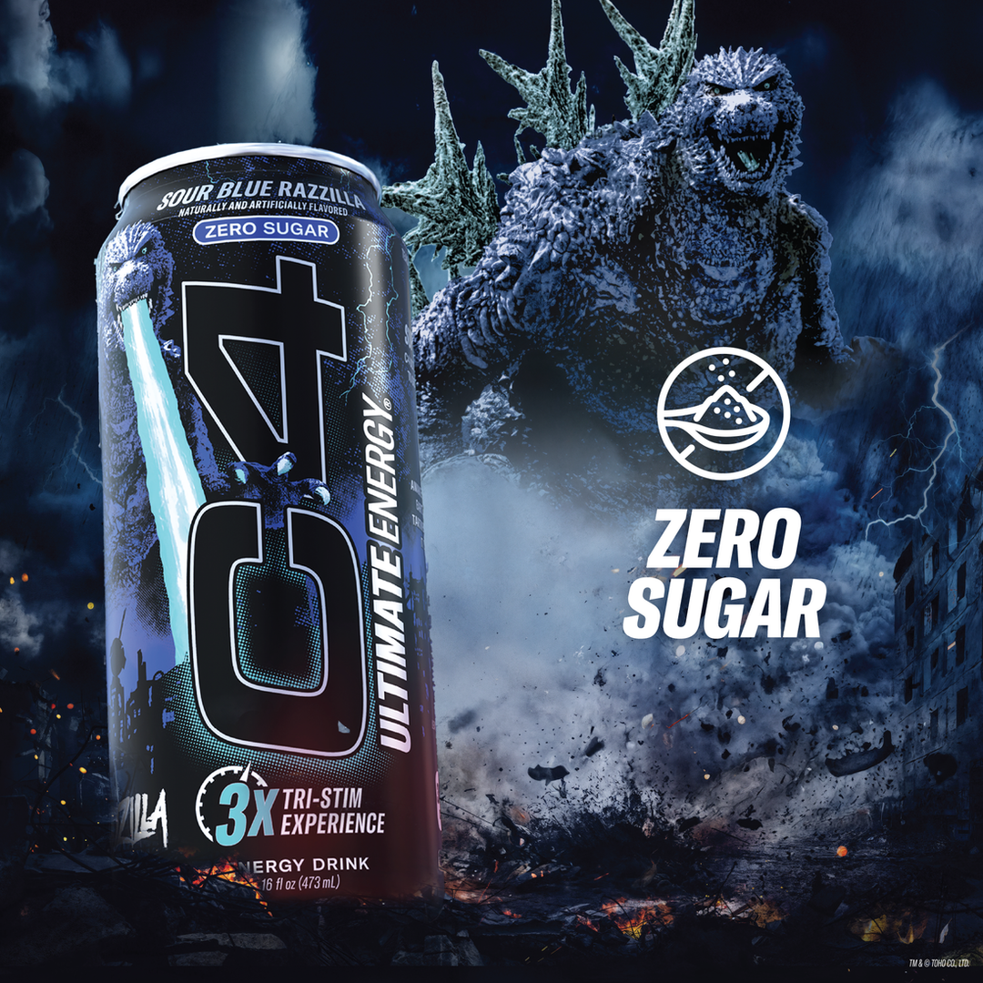 C4 Ultimate Energy Carbonated x Godzilla – Energy drink